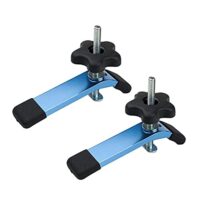 Niederhalter für Holz- und Metallbearbeitung, Blaue Aluminium-Klemmzange von POWERTEC, ideal für Oberfräsen, Bohrmaschinen und CNC-Maschinen