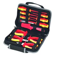 Hochwertige Werkzeugmappe mit VDE-Zertifizierung, ideal für professionellen Einsatz bei Elektroarbeiten