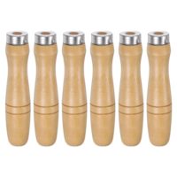 Ergonomisches Feilenheft mit Holzgriff und Metallkragen für 14 Zoll-18 Zoll Metallfeile, 6 Stück