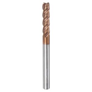 Hartmetall Vierkantfräser mit 8mm Durchmesser, HRC55 Mikrokorn-Wolframkarbid, 4 Schneiden Frässtift für Aluminium Kupfer Metall