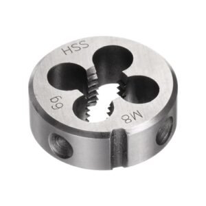 Runde Schneideisen mit Metrischem M8 x 1,25 Gewinde für Reparatur- und Wartungsarbeit an Rohren, Platten und Maschinen