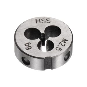 Hochgeschwindigkeitsstahl-Schneideisen für Gewindereparatur, Metrisches M2,5 x 0,45 Gewinde, Reparaturwerkzeug für Edelstahl, Aluminiumlegierung und mehr