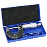 QWORK Bügelmessschraube, Mikrometer, Hochpräzise Messung 0-25mm, 0.01mm Auflösung - Präzise und robuste Messschraube für exakte Messungen