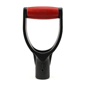 Ersatzgriff für Schaufel, Spaten oder Gabel - QWORK Ersatz Schneeschaufel D Griff - Kunststoff - 32mm Innendurchmesser