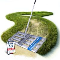 Rasenrechen aus hochwertigem legiertem Stahl, 1,4m Stiel aus Metall, perfekte Rasenpflege für Gartenbesitzer