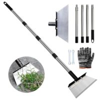 Multifunktionale Reinigungsschaufel mit langem Stiel, ideal für Gartenarbeiten und Terrassenreinigung