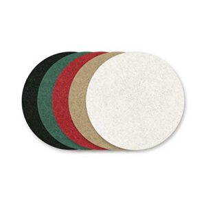 RETOL Superpads, 406 mm weiß, für Einscheibenmaschinen, Polyester (5 Stk.), Schleifpapiere, Oberflächenpolieren