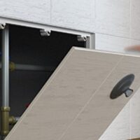 Revisionstür Revisionsklappe magnetisch befestigbar, 400 x 250 mm, werkzeug für Heimwerker und Handwerker