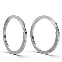 Schlüsselringe mit Ø 25mm aus gehärtetem Stahl - Schlüsselanhänger Ringe – Rostfreie Schlüsselringe – Schlüssel Organisation – Key ring (25 Set) Flach