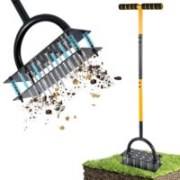 ROCKY&CHAO Rasenlüfter Aerifizierer für effektive und präzise Belüftung von verdichteten Böden in Garten und Rasenpflege