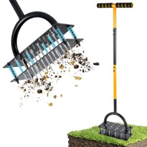 ROCKY&CHAO Rasenlüfter Aerifizierer für effektive und präzise Belüftung von verdichteten Böden in Garten und Rasenpflege