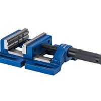Hochwertiger ROHM Bohrmaschinen-Schraubstock DPV mit Prismen- und Normalbacke für verschiedene Arbeiten, Größe 4 und Backenbreite 150 mm