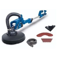 Scheppach Trockenbauschleifer DS930, langhalsiger Wand-Deckenschleifer mit 710 W, Ø 215 mm, teleskopierbar und neigbar, inkl. Schleifscheiben und Absaugadapter/Schlauch für Heimwerker und Profis