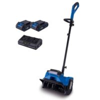 Scheppach Akku-Schneefräse BC-SNB400-X 2x20V Schneeräumer mit 40cm Räumbreite und 6m Wurfweite für Gehwege, Einfahrten und Höfe