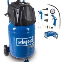 Scheppach Druckluft Kompressor stehend HC35V, 10bar Höchstdruck, 30L Kesselvolumen, 230V/1500W, Ansaugleistung 180 l/min, ölfrei und wartungsarm