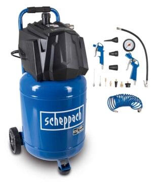Scheppach Druckluft Kompressor stehend HC35V, 10bar Höchstdruck, 30L Kesselvolumen, 230V/1500W, Ansaugleistung 180 l/min, ölfrei und wartungsarm