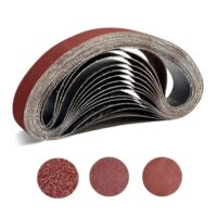 Schleifband für Holzbearbeitung, 30 Teile, Schleifbänder für Holz, Glasfaser, Gummi und Kunststoff, Aluminiumoxid 80 240 800 Partikelgröße