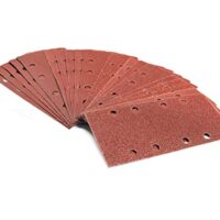 Hochwertiges Schleifbogen-Set mit 40 Stücken, jeweils 93 x 190 mm groß und mit 10 verschiedenen Korngrößen (60/80/120/240) versehen. Selbsthaftend und ideal für Schwingschleifer geeignet.