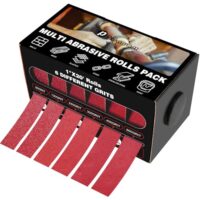 Set aus 6 Rollen Schleifpapier mit verschiedenen Körnungen für Holz, Metall und Möbel, ideal für Feinschliff und Trockeneinsatz