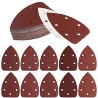 60 Schleifpapiere in einem Set, inklusive 40er, 80er, 120er, 180er, 240er und 320er Körnung für verschiedene Oberflächen wie Holz, Metall, Kunststoff, Stein, Glas und Wände