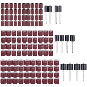 Schleifzubehör für Trommelschleifer, perfektes Set mit Schleifbandabdeckungen und Gummitrommeln für Werkstatt oder DIY-Projekte
