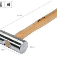 Schonhammer Ausbeulhammer Aluminium Hammer Alu Kopf Ø 30 40 50 mm Doppelseitiger Hammer Doppelkopfhammer für präzise Schlosser- und Servicearbeiten