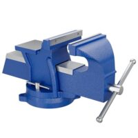 Wiltec Schraubstock Heavy Duty 125 mm Klemmbacke mit Amboss für schwere Beanspruchung für Werkbank - Robuster und zuverlässiger Schraubstock für professionelle Arbeiten, stabile Basis für präzise Arbeit
