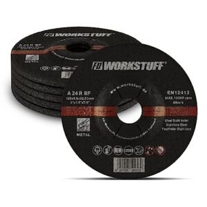 Professionelle Schruppscheiben mit 5 Stück, Ø 125 x 6.0 mm, für Trenn- oder Winkelschleifer und Schleifmopteller