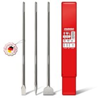 SCHWABENBACH SDS Max Meißel 600mm Set - 3tlg. 25mm + 50mm + Spitzmeißel - EXTREM ROBUST- Meissel kompatibel mit Bosch Hilti Bohrhammer - Premium Spatmeissel Set (kein SDS PLUS)