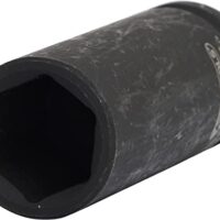 Hochwertige Sechskant-Kraft-Stecknuss mit 19mm Länge für schweres Metall und hohe Kraft bei minimalem Gewicht.