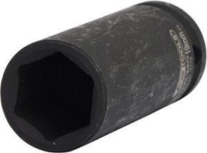 Hochwertige Sechskant-Kraft-Stecknuss mit 19mm Länge für schweres Metall und hohe Kraft bei minimalem Gewicht.