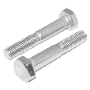 Sechskantschrauben M12X80, 6 Stück, Edelstahl A2/V2A, rostfrei, Sechskantschraube mit Schaft DIN 931/ISO 4014, Maschinenschraube