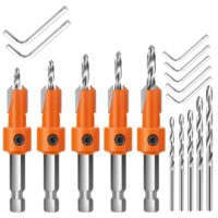 10-teiliges Senkbohrer-Set für Holz, hochwertige Bohrer mit Senker, ideal für das Schneiden und Bohren von Holz, stabile und haltbare Senkbohrer, schnelles Bohren und glattes Schneiden