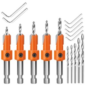 10-teiliges Senkbohrer-Set für Holz, hochwertige Bohrer mit Senker, ideal für das Schneiden und Bohren von Holz, stabile und haltbare Senkbohrer, schnelles Bohren und glattes Schneiden