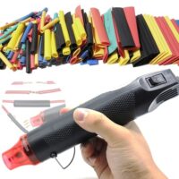 Mini Heißluftpistole für DIY Acrylharz, Schrumpffolie und Handwerk mit Schrumpfschlauch und Heissluftföhn Zubehör