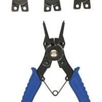 Sicherungsring-Zange mit 4 Einsätzen, blau und schwarz für sichere Rohr- und Kanälsicherung