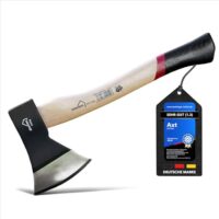 Siwitec Holzaxt SH-100, Axt mit Hickory-Stiel und C45 Carbon Klinge, Länge: 40,5 cm, Kopfgewicht: 1000 g, Spaltaxt Holz, Universalaxt, Beil