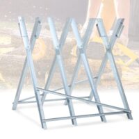 Sonnewelt Sägebock Metall verzinkt, Belastbarkeit max.150kg, Kettensägen für Säge Sägegestell zusammenfaltbar, Holzsägebock Säge für Kettensäge, Holzsägebock Mobile Kettensägebock