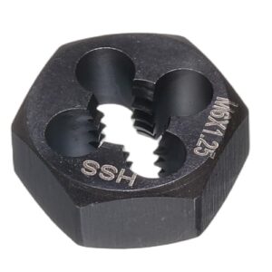 Sechskant-Gewindenschneider, M6 x 1,25, metrisches Gewinde, Rechtshänder, Schnellarbeitsstahl, Umgewinde, feste Gewindeschrauben, Schneidwerkzeug für Reparatur