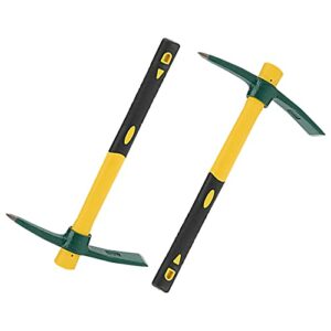 Spitzhacke 38 cm Kreuzhacke für Gartenarbeit, Pflanzen und Camping - KEILEOHO 2 x