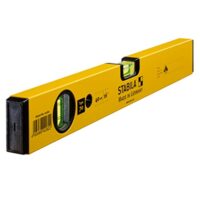 STABILA Wasserwaage mit hoher Präzision und einfacher Bedienung. Leichtes Alu-Profil, 1 Horizontal-Libelle, 1 Vertikal-Libelle. Made in Germany.