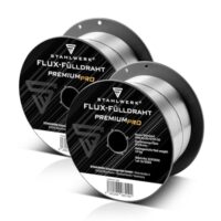 STAHLWERK 2er Set FLUX Fülldraht 0,8 mm E71T-GS - 1 kg Drahtrolle D100, universell einsetzbar
