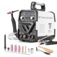 STAHLWERK Schweißgerät 2 in 1 Kombi DC WIG 200 ST IGBT - WIG MMA, hochleistungsstarke Schweißgerät für Stahl, Edelstahl, Kupfer und Messing