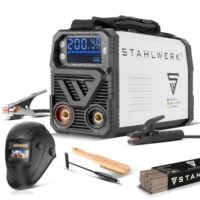 STAHLWERK Schweißgerät Vollausstattung ARC 200 MD Digital - DC MMA, E-Hand, Lift-TIG Inverter mit 200 A, Single Board & IGBT Technologie, Digital-Display, Smartkühlung & Überhitzungsschutz