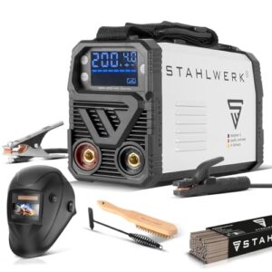 STAHLWERK Schweißgerät Vollausstattung ARC 200 MD Digital - DC MMA, E-Hand, Lift-TIG Inverter mit 200 A, Single Board & IGBT Technologie, Digital-Display, Smartkühlung & Überhitzungsschutz