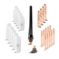 STAHLWERK WP-26 Premium WIG Verschleißteile-Set 26-teiliges Schweißzubehör mit Long-Life-Keramikdüsen und anderen Werkzeugen für WP | SR 17, 18, 26 WIG Schweißbrenner