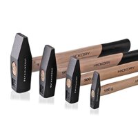 STAHLWERK Hammer Schlosserhammer im Set 4 verschiedene Gewichte, robuster Kopf aus geschmiedetem Stahl und ergonomischer Griff aus bruchfestem Hickory-Holz