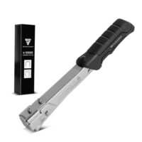 STAHLWERK Hammertacker mit 1000 Tackerklammern, Profi-Tacker, Schlagtacker, Handtacker, Schlaghefter, Hammernagler, Klammertacker, Klammergerät für Klammern 6-10 mm Typ G