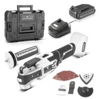 STAHLWERK Oszillierendes Akku Multifunktionswerkzeug OMTB-20 ST mit 900 Watt, 10.500-20.000 U/min und 20 V Akku-System, Deltaschleifer/Oszillationswerkzeug/Multicutter mit Brushless Technologie