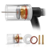 Qualitativ hochwertiges WIG Glas Gaslinsen Schweißzubehör für WP 26 / 17 / 18 / SR-17 Schweißbrenner, Set 7-teilig